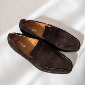 Rare💎 Corthay Brown Bel Air Suede Penny Loafers